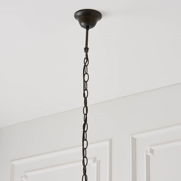 Endon 64162 - Lustr na řetězu Tiffany HECTOR 1xE27/60W/230V pr. 40 cm