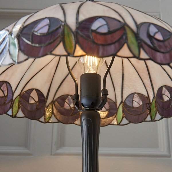 Endon 64177 - Stolní lampa Tiffany HUTCHINSON 1xE27/60W/230V pr. 40 cm