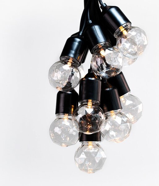 Prodloužení LED světelného řetězu DecoKing Indrustrial Bulb, 10 světýlek, délka 3 m