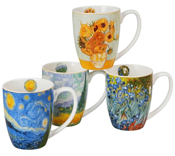 Porcelánový hrnek Van Gogh 350 ml sada 4ks