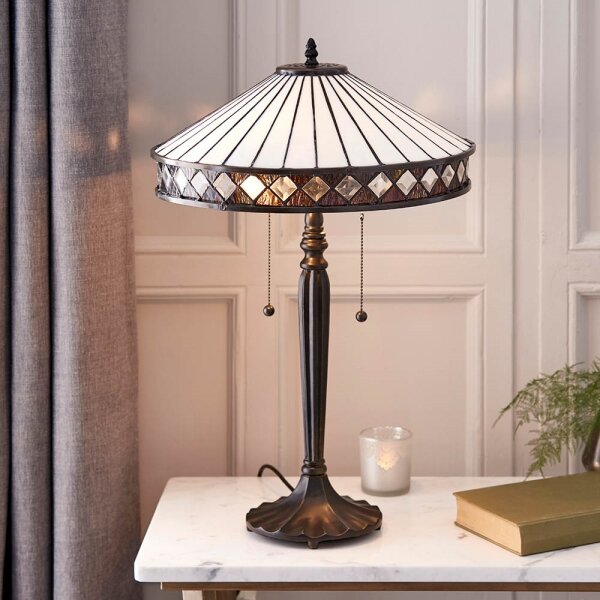 Endon 70935 - Stolní lampa Tiffany FARGO 2xE27/60W/230V pr. 41,5 cm