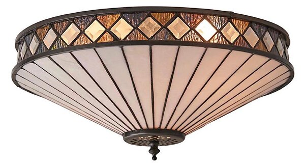 Endon 64145 - Stropní svítidlo Tiffany FARGO 2xE27/60W/230V pr. 41,5 cm