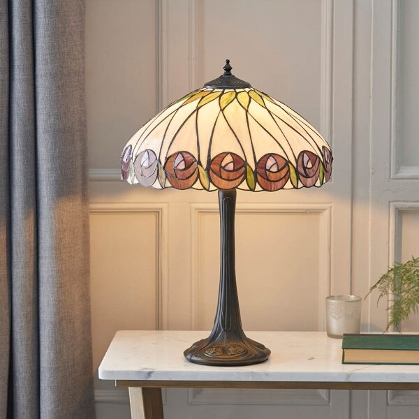 Endon 64177 - Stolní lampa Tiffany HUTCHINSON 1xE27/60W/230V pr. 40 cm