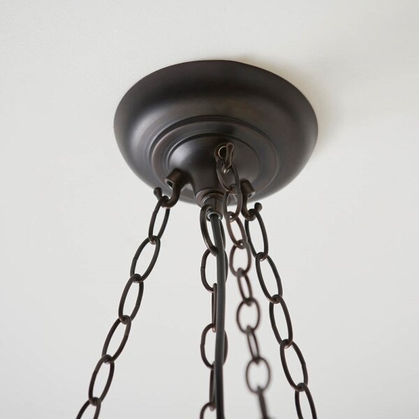 Endon 63936 - Lustr na řetězu Tiffany ASTORIA 3xE27/60W/230V pr. 48 cm