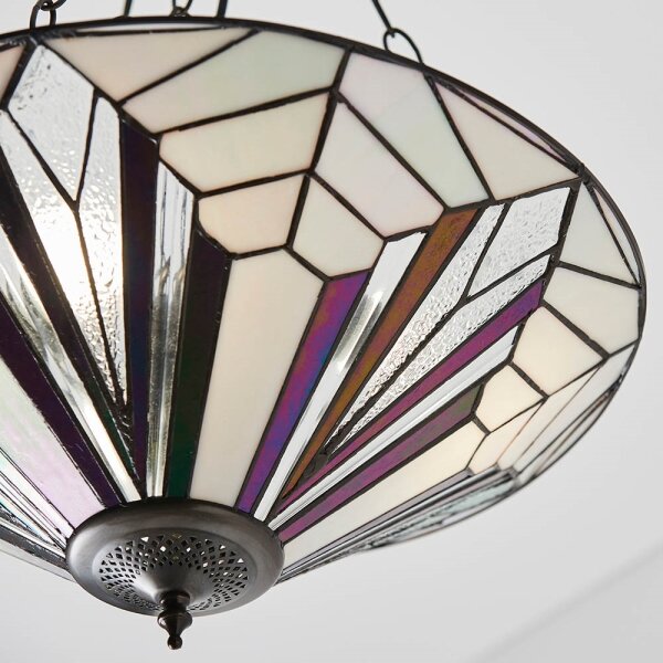 Endon 63936 - Lustr na řetězu Tiffany ASTORIA 3xE27/60W/230V pr. 48 cm