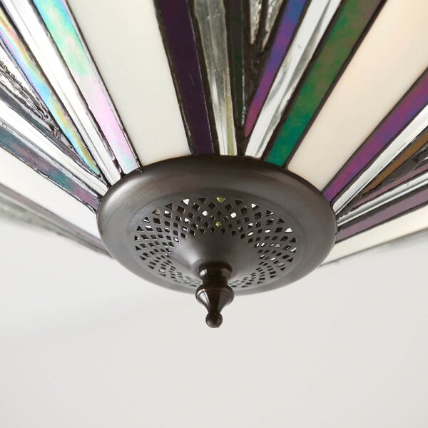 Endon 63936 - Lustr na řetězu Tiffany ASTORIA 3xE27/60W/230V pr. 48 cm