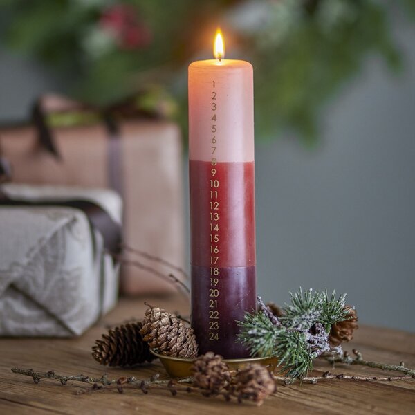 Adventní svíčka Dip Dye Red