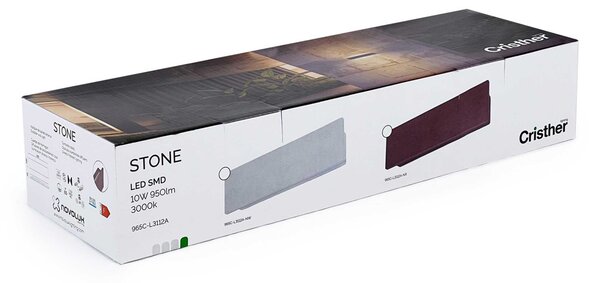 Cristher Stone wall LED přisazené svítidlo Červená