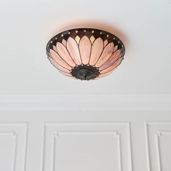 Endon 63973 - Stropní svítidlo Tiffany BROOKLYN 2xE14/60W/230V pr. 50 cm