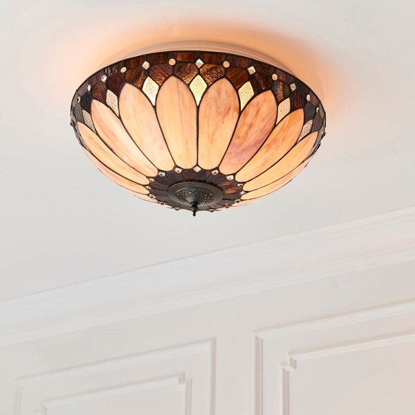 Endon 63973 - Stropní svítidlo Tiffany BROOKLYN 2xE14/60W/230V pr. 50 cm