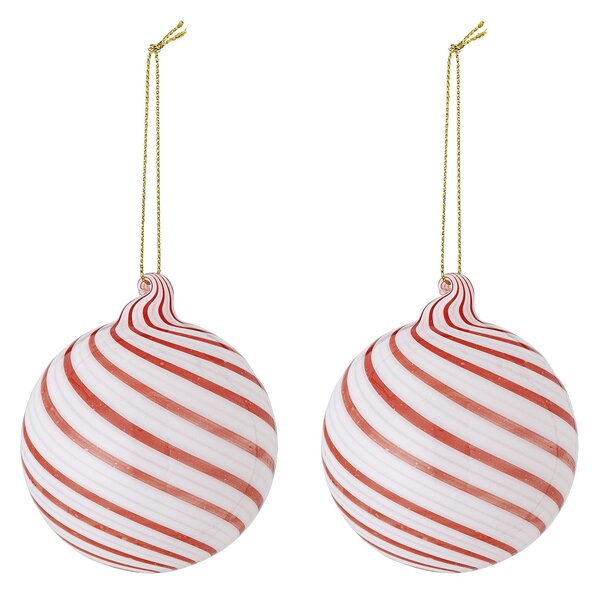 Vánoční ozdoba Zwirl Red – set 2 ks