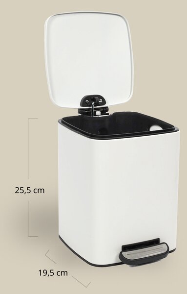 Odpadkový koš do koupelny NATRIO, 6 l