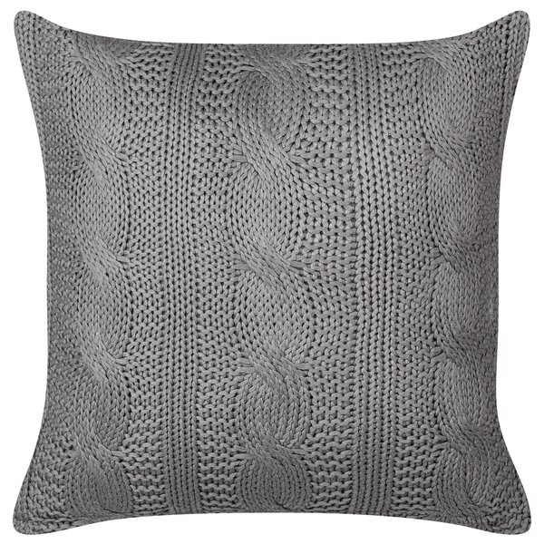 Sada 2 dekorativních polštářů CONSTYLIS Bavlna 45 x 45 cm Tmavě šedá Bez vzoru