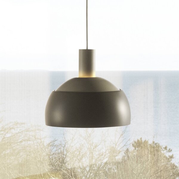Louis Poulsen závěsné světlo FJ Elements, šedé, Ø 25 cm, E27, stmívatelný, Hliník / šedá / zinek, Obývací pokoj / jídelna, Hliník, Moderní