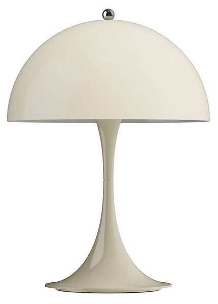 Louis Poulsen Akumulátorová lampa Panthella PORTABLE 250, béžová, IP44, stmívatelný, Krémová / jantar, Obývací pokoj / jídelna, Plast, Moderní