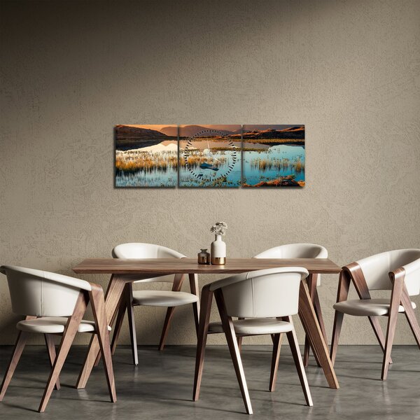 Obraz - Lac Guichard (s hodinami) (90x30 cm)