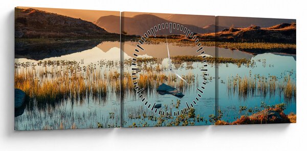 Obraz - Lac Guichard (s hodinami) (90x30 cm)