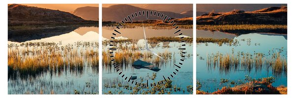 Obraz - Lac Guichard (s hodinami) (90x30 cm)