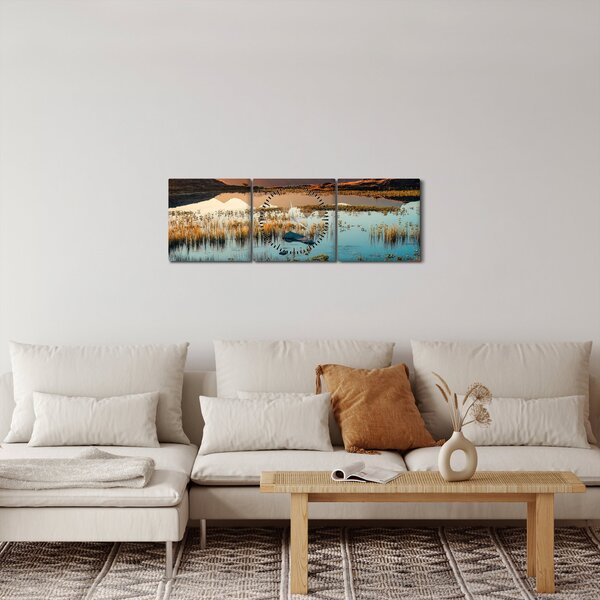 Obraz - Lac Guichard (s hodinami) (90x30 cm)