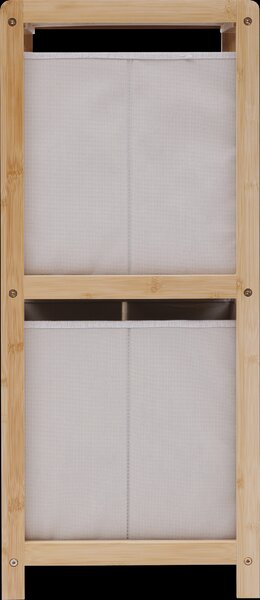 Bambusový regál TIDY se dvěma látkovými boxy, 34,7 x 33 x 77,5 cm