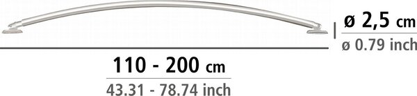 WENKO vana teleskopická záclonová kolejnice sprcha koupelna chrom 110-200 cm