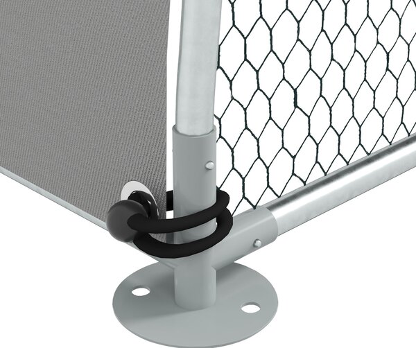 PawHut Velká Kurníková Klientela Pro Kuřata 5.75m² S UV-Ochrannou Střechou, Mřížková Oplocení 3.04D x 1.9Š x 2.2V m, Galvanizovaná Ocel, Zámek Dveře