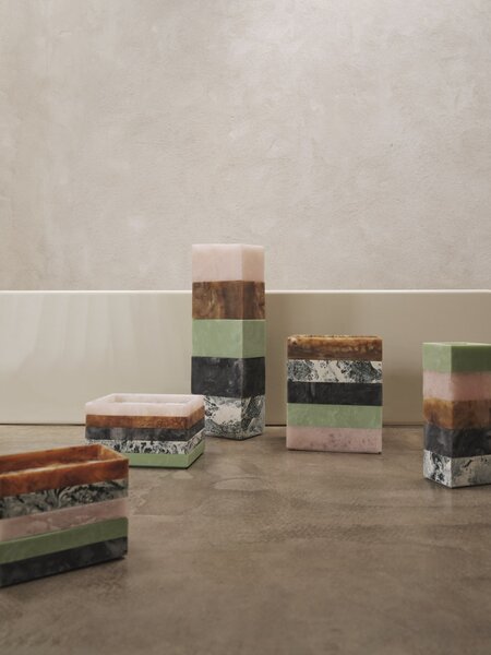 Úložný box Mist Emerald Off-white 15 × 20 cm