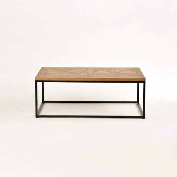 LivinHill Konferenční stolek Indus 114 cm z masivu dub přírodní/grafit