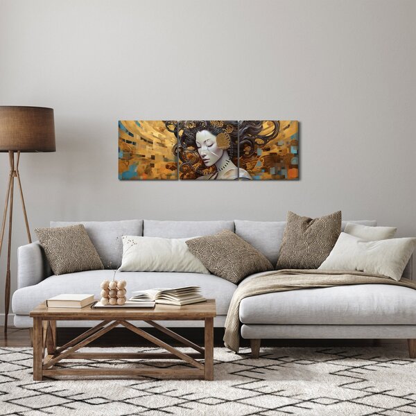 Obraz - Lehkost (s hodinami) (90x30 cm)