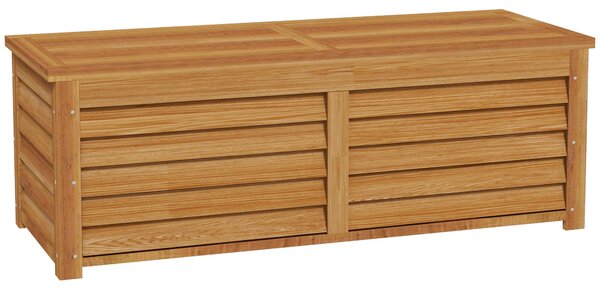Outsunny Zahradní Úložný Box 176L z Dřeva s Úchyty, rozměry 130L x 50W x 45H cm | Aosom
