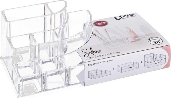 Selelena kosmetický organizér pro koupelnu, make-up doplňky, 17 x 9 x 7 cm