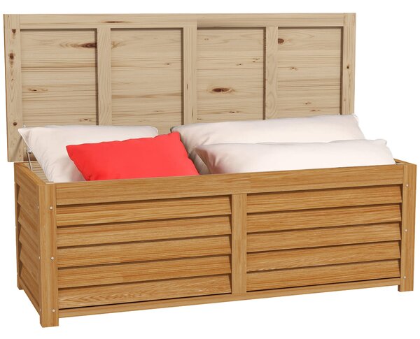 Outsunny Zahradní Úložný Box 176L z Dřeva s Úchyty, rozměry 130L x 50W x 45H cm | Aosom