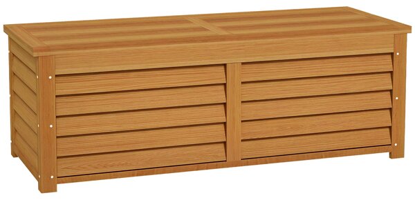 Outsunny Zahradní Úložný Box 176L z Dřeva s Úchyty, rozměry 130L x 50W x 45H cm | Aosom