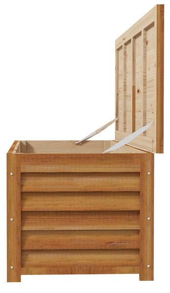 Outsunny Zahradní Úložný Box 176L z Dřeva s Úchyty, rozměry 130L x 50W x 45H cm | Aosom