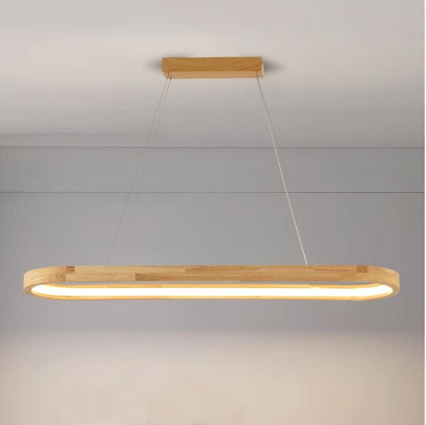 Brilagi - LED Lustr na lanku UMEA WOOD LED/40W/230V 90x22 cm dřevo