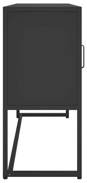 Příborník černý 105 x 35 x 75 cm ocel 335868