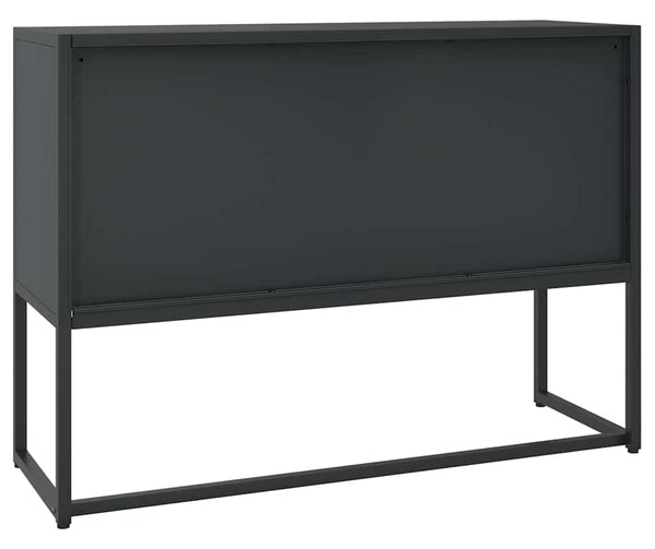 Příborník černý 105 x 35 x 75 cm ocel 335868