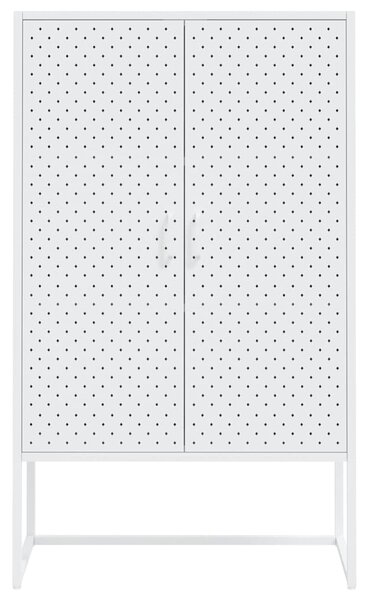 Komoda bílá 80 x 35 x 135 cm ocel 335875
