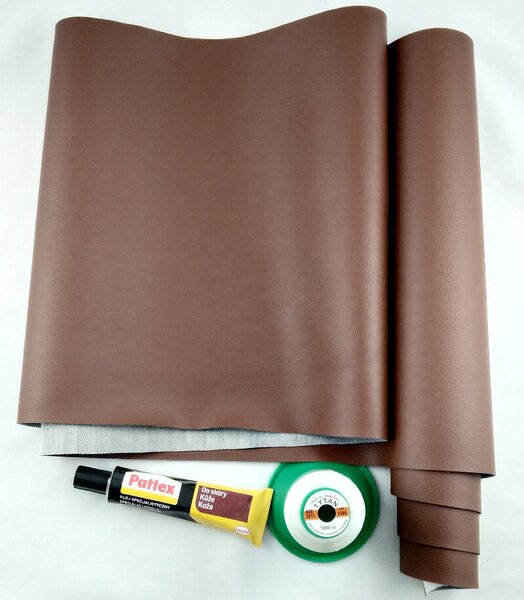 Ekokůže Standart koženka v metráži, 480 g/m², šíře 145 cm, hnědá new