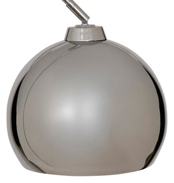 Stojací lampa oblouková FLORIS, kovová, stříbrná, 177 cm