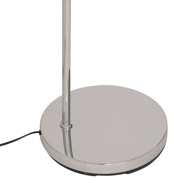 Stojací lampa oblouková FLORIS, kovová, stříbrná, 177 cm