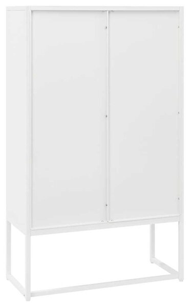 Komoda bílá 80 x 35 x 135 cm ocel 335875