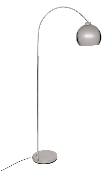Stojací lampa oblouková FLORIS, kovová, stříbrná, 177 cm
