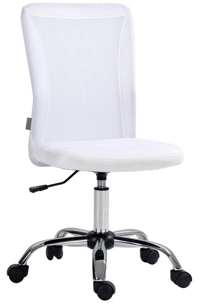Vinsetto Ergonomická kancelářská židle s nastavitelnou výškou, 360° otočná, bílá síťovina | Aosom