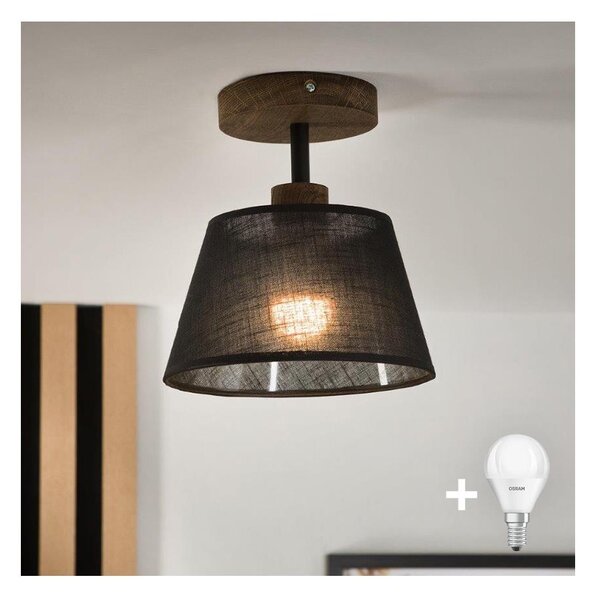 Brilagi - LED Přisazený lustr ANTHONY 1xE14/60W/230V dub ořech/černá