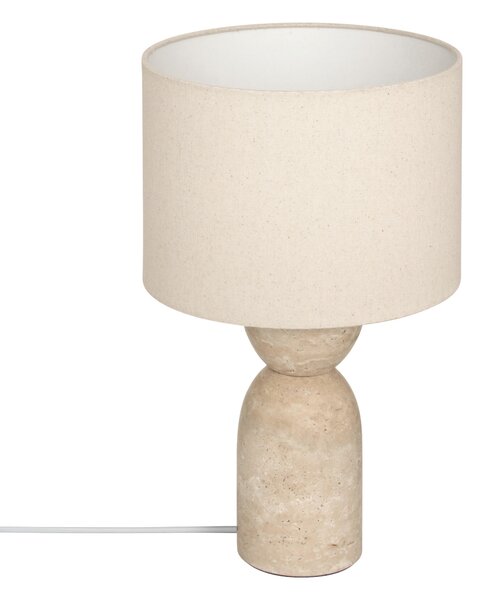 Stolní lampa s travertinovým podstavcem ERIN, Ø 28 x 47,5 cm