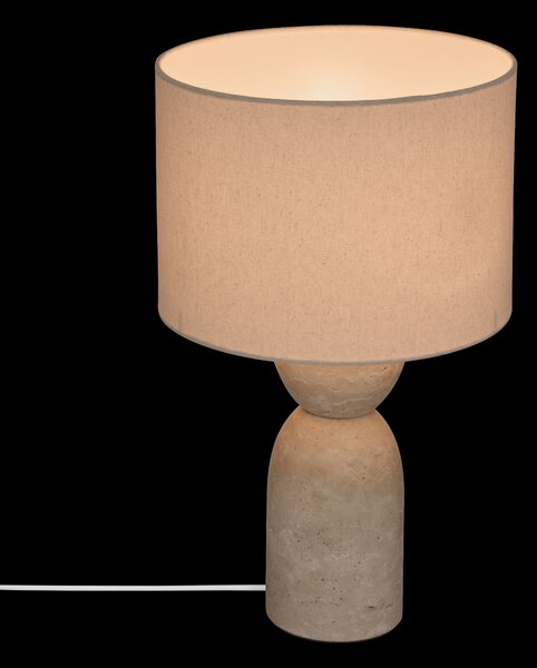 Stolní lampa s travertinovým podstavcem ERIN, Ø 28 x 47,5 cm