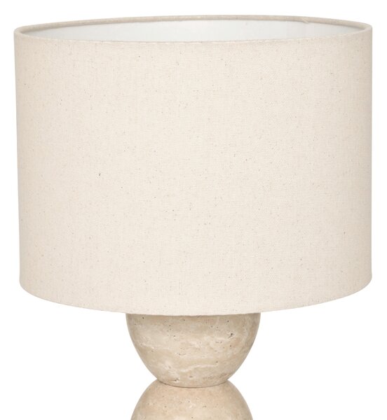 Stolní lampa s travertinovým podstavcem ERIN, Ø 28 x 47,5 cm