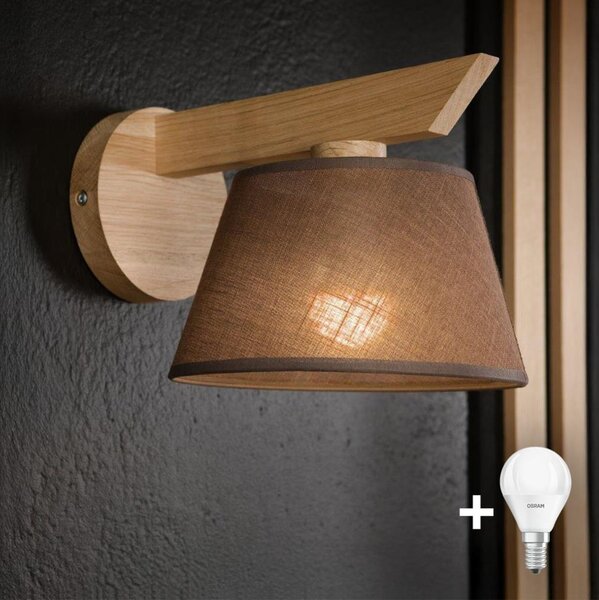 Brilagi - LED Nástěnné svítidlo ANTHONY 1xE14/40W/230V dub/hnědá