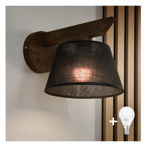 Brilagi - LED Nástěnné svítidlo ANTHONY 1xE14/40W/230V dub ořech/černá